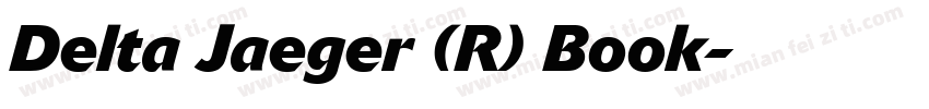 Delta Jaeger (R) Book字体转换